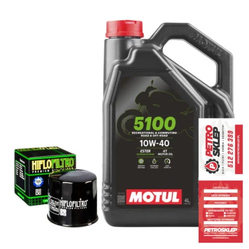 MOTUL 5100 MA2 4T 10W40 4L +  filtr HIFLO  